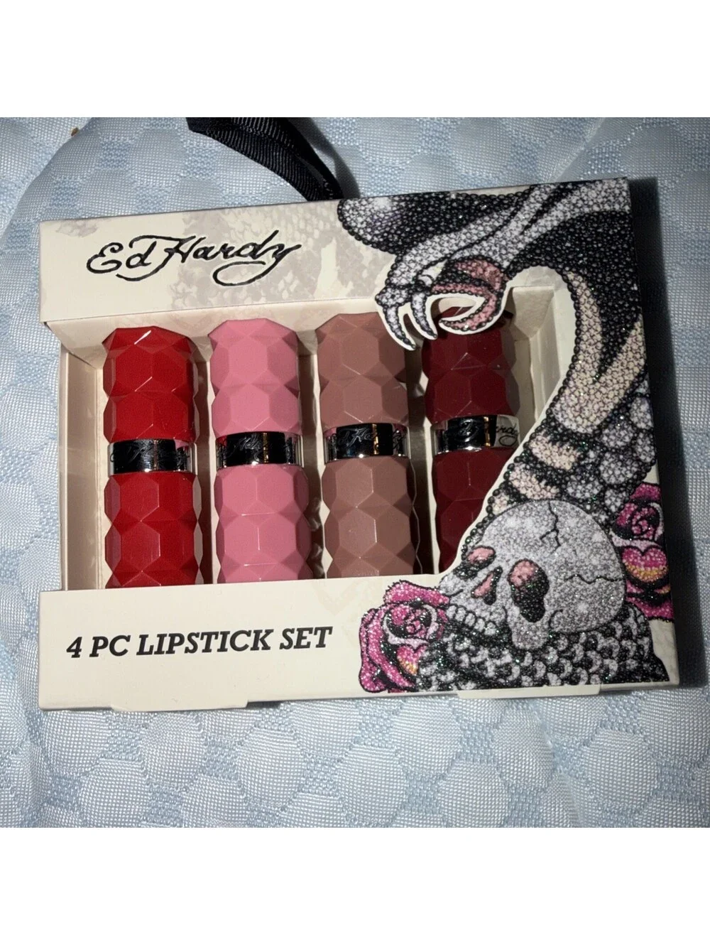 Ed Hardy lip Gloss, lip stick, lip Oils Bundle